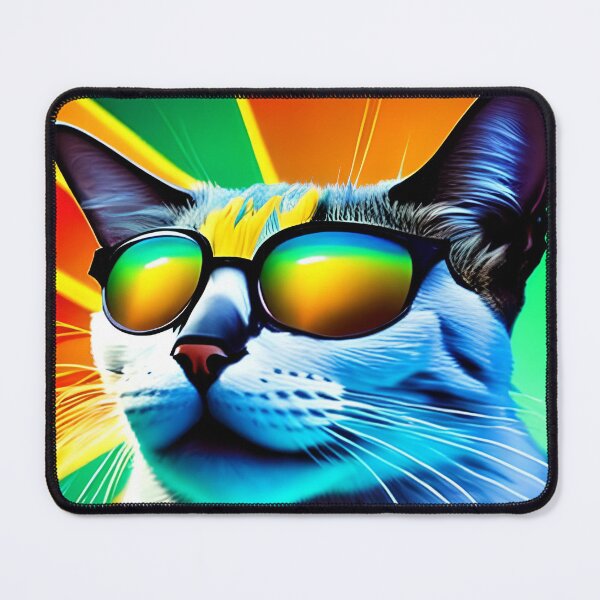 Item preview, funky cat with sunglasses designed and sold by redstar-design.