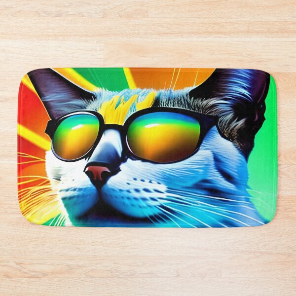 Item preview, funky cat with sunglasses designed and sold by redstar-design.