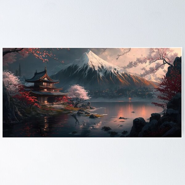 Chinoiserie Mint Foggy Mountains Wallpaper Chinese Landscape