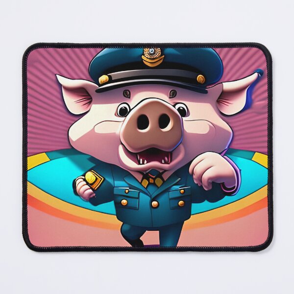 Item preview, pig with a policeman costume designed and sold by redstar-design.