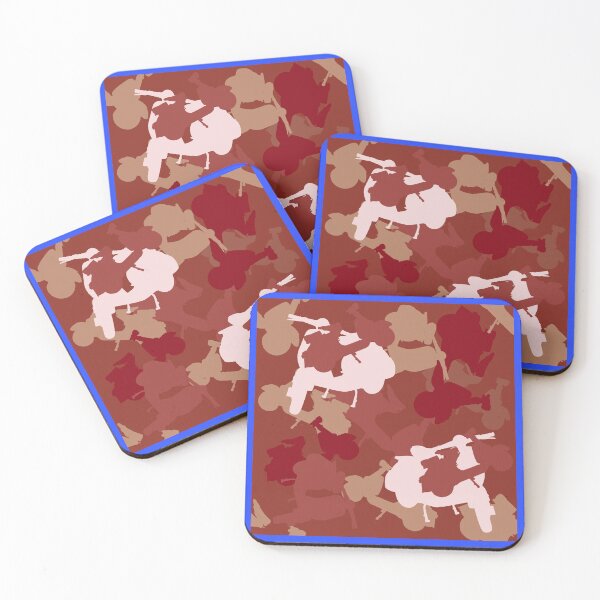 Aperçu de l'œuvre Motif répété de camouflage de scooter rouge créée et vendue par ModSupporters.