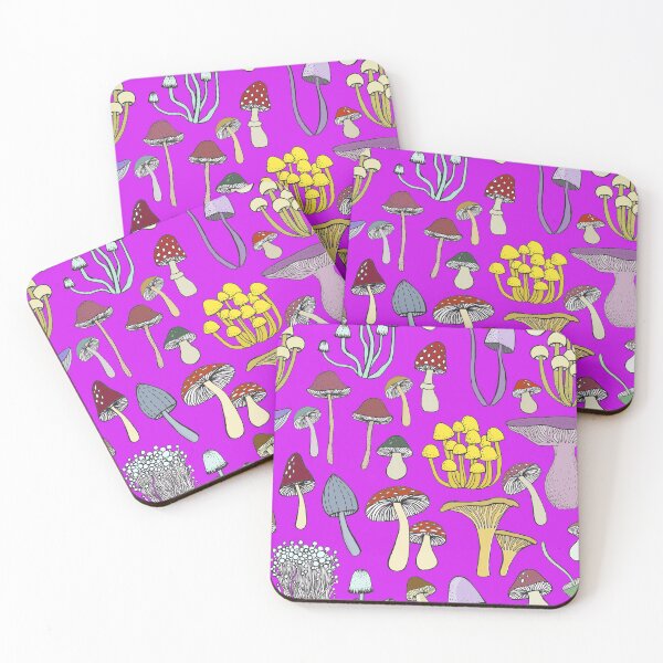 Item preview, Mushrooms on pink backgound designed and sold by Magora.