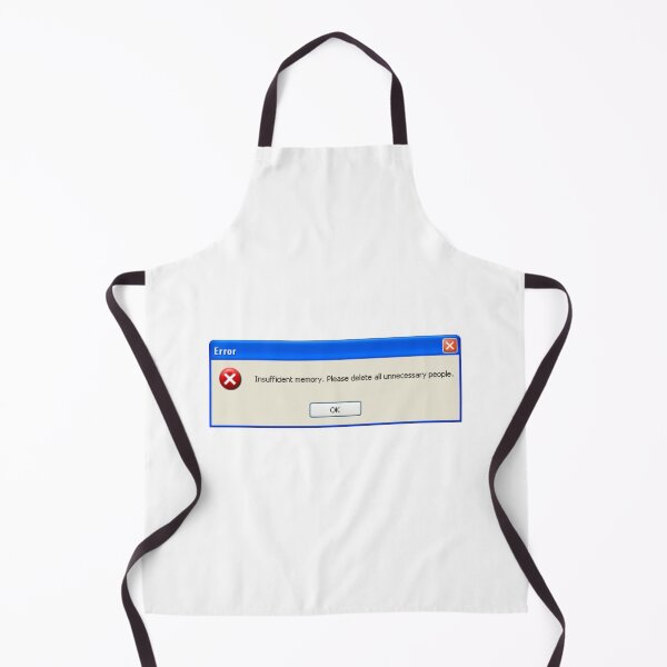 Item preview, Funny windows xp error message "Insufficient memory, please delete all unnecessary people" designed and sold by KaizenGraphics.