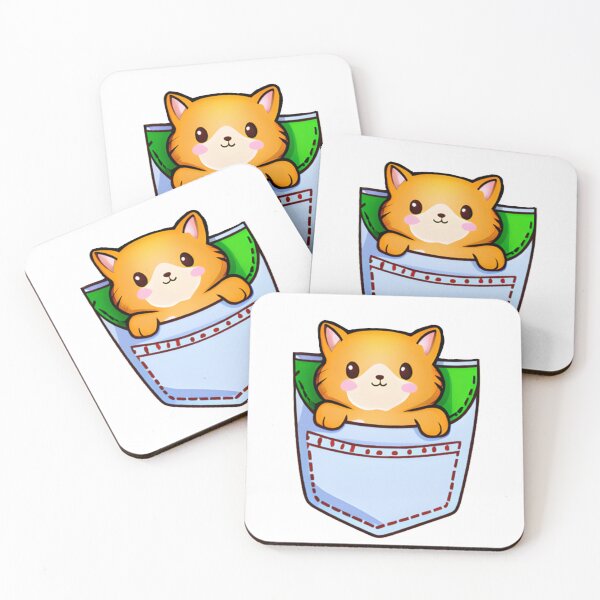 Item preview, Kawaii Cat in a Pocket designed and sold by NathalieRached.
