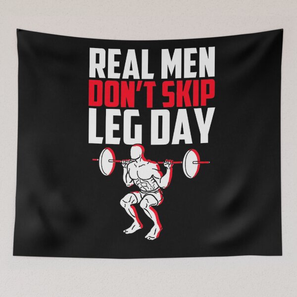 Item preview, Real man don´t skip leg day! designed and sold by Gym Designs.