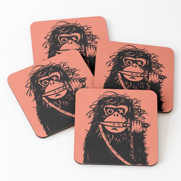 Item preview, monkey with knife designed and sold by RAWWR.