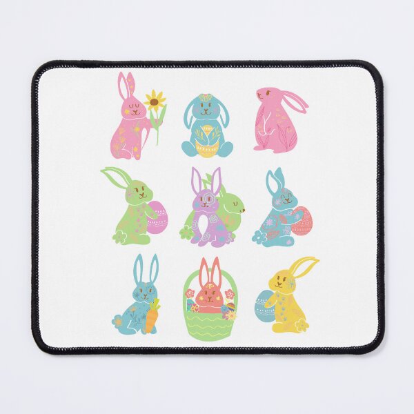 Item preview, Colorful Easter Bunny Carrying Egg Carrot Flower  designed and sold by StarStudio360.