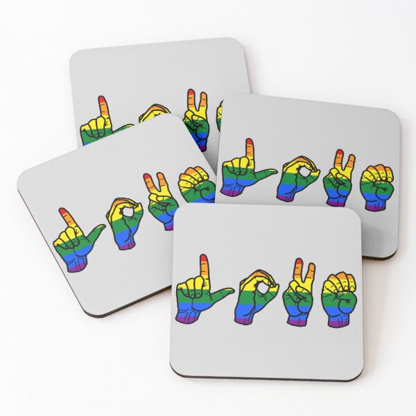 Item preview, Rainbow LOVE ASL Hands designed and sold by KandKKrafts.