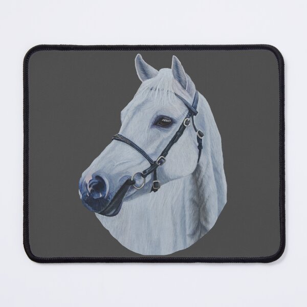 Item preview, White horse portrait, Kyneton Moorlight designed and sold by cathyscreations.