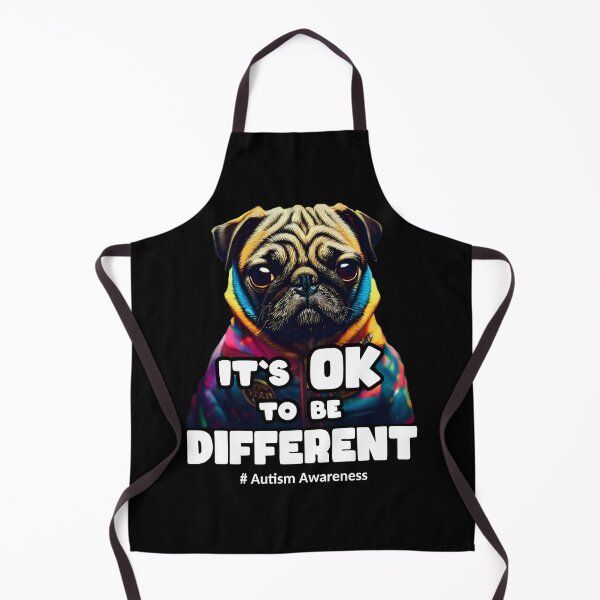 Item preview, Autism Awareness Acceptance Pug dog Its Ok To Be Different designed and sold by Animal-ink.