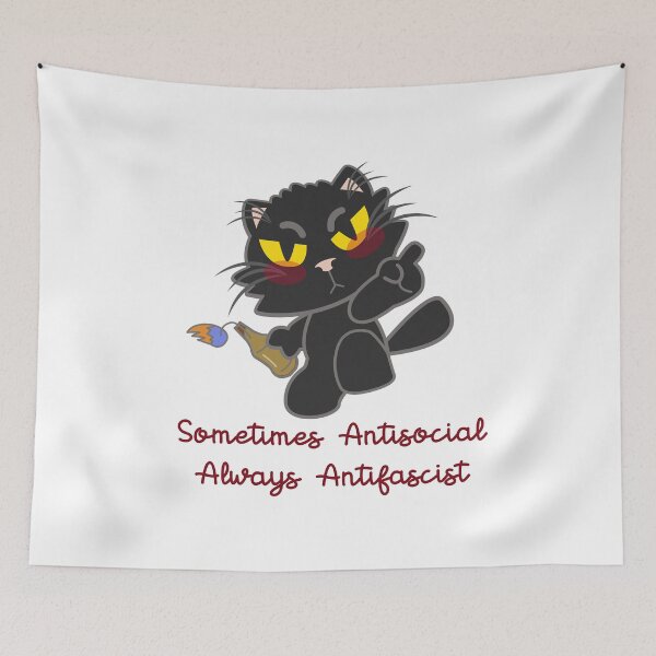 Item preview, Sometimes antisocial, always antifscist designed and sold by remerasnerdas.
