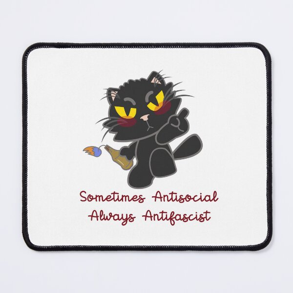 Item preview, Sometimes antisocial, always antifscist designed and sold by remerasnerdas.
