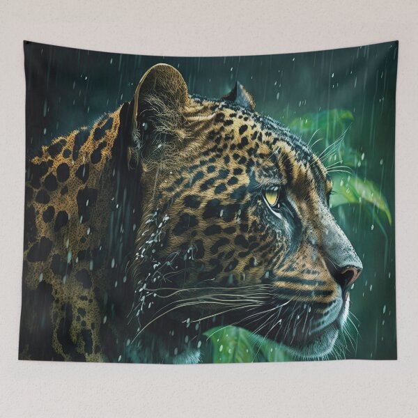 Item preview, Jaguar in a rainy forest designed and sold by RK - Shop.