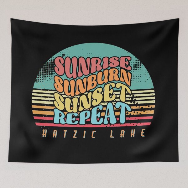 Item preview,  Hatzic Lake Sunrise Sunburn Sunset Repeat Boating Pontoon Boat designed and sold by HatzicTshirts.