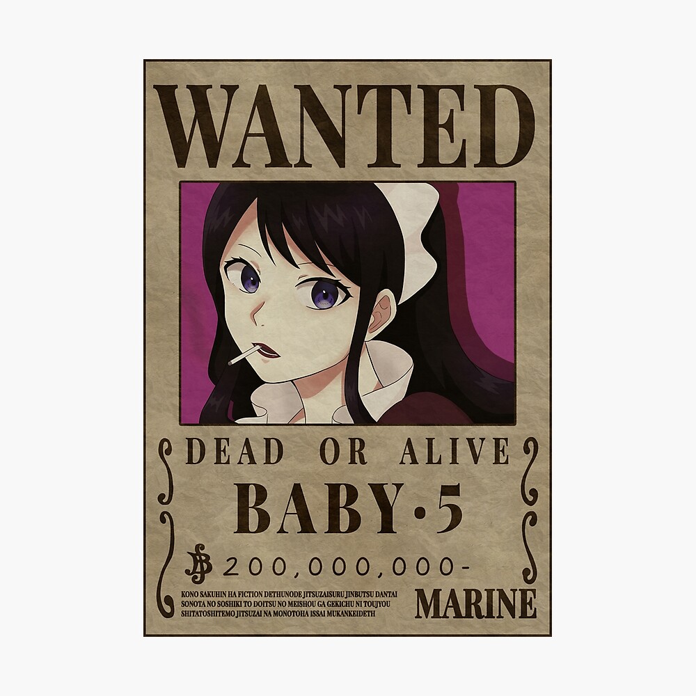 Baby 5 Bounty One Piece Wanted Poster