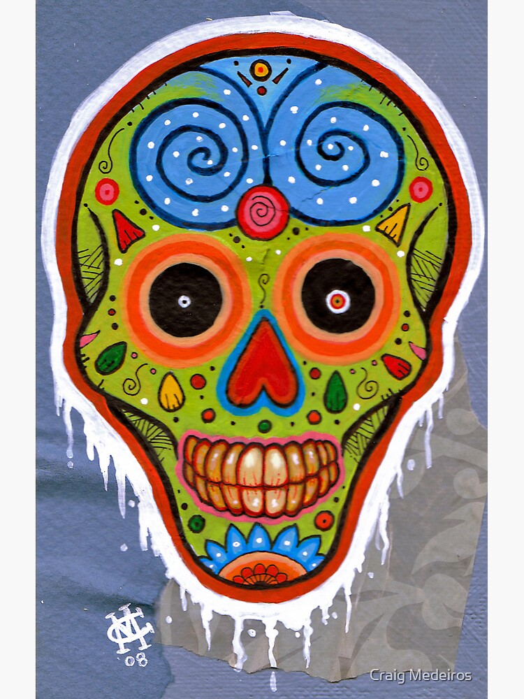 Thumbnail 2 of 2, Greeting Card, Sugar Skull Alpha designed and sold by Craig Medeiros.
