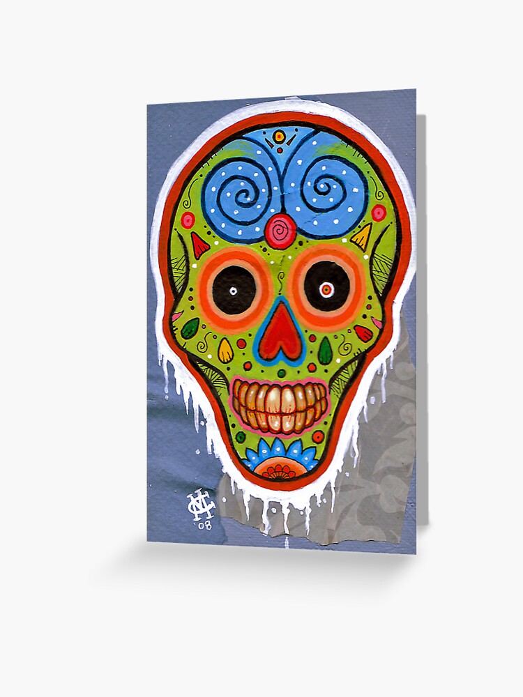 Thumbnail 1 of 2, Greeting Card, Sugar Skull Alpha designed and sold by Craig Medeiros.