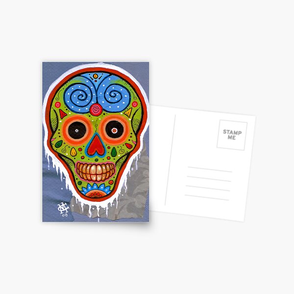 Sugar Skull Alpha Postcard