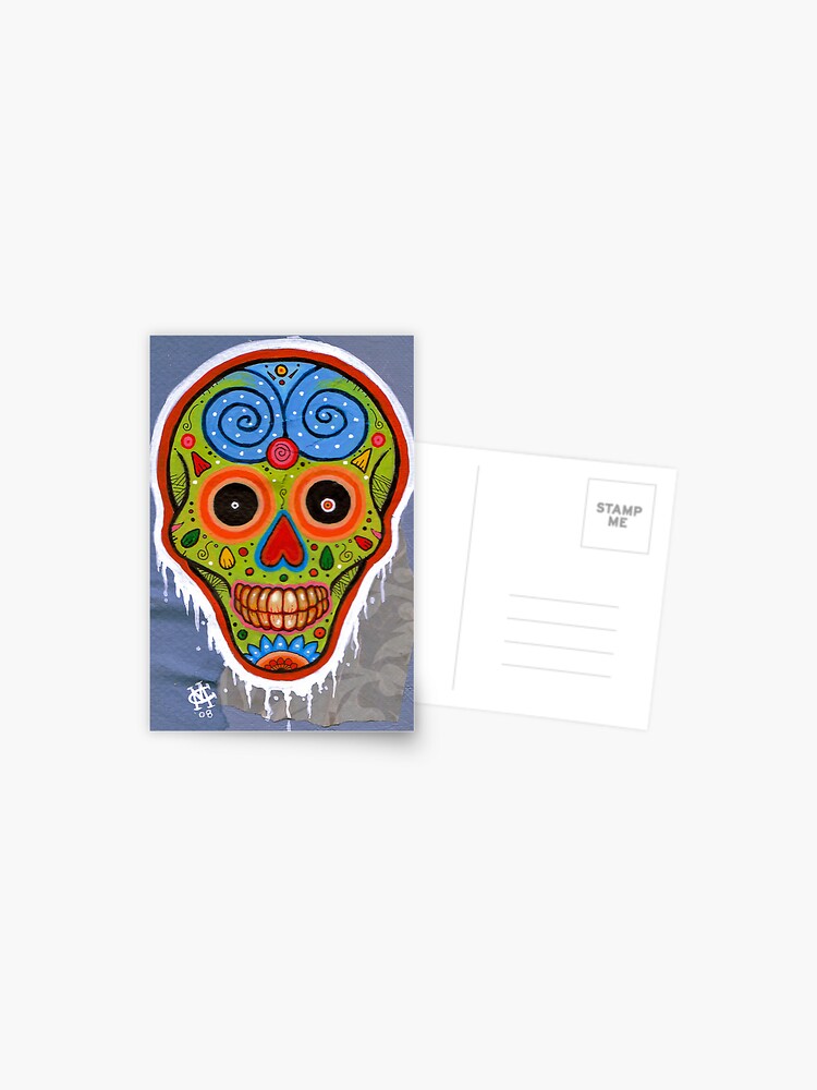 Thumbnail 1 of 2, Postcard, Sugar Skull Alpha designed and sold by mistertengu74.