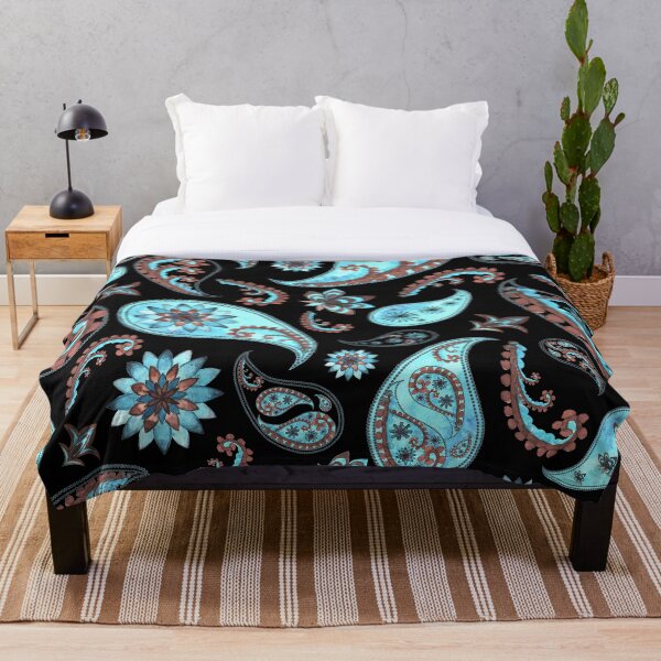 Item preview, Turquoise Paisley designed and sold by RascalsDesigns.