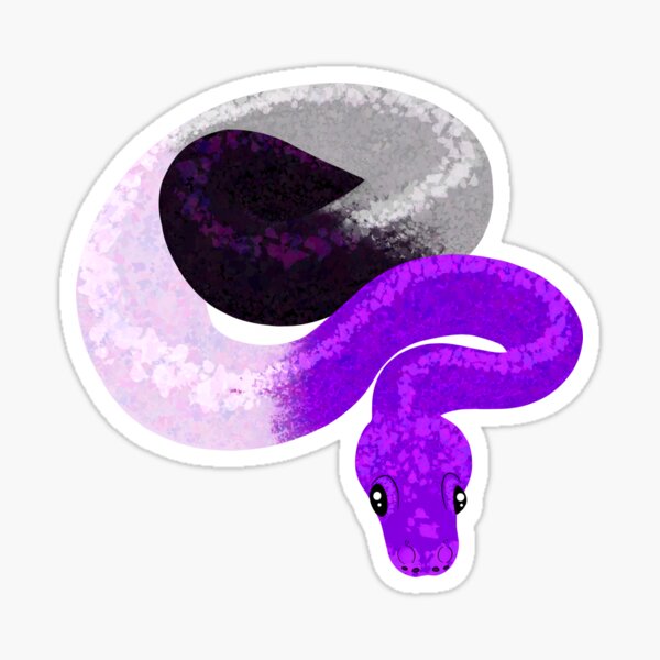 Ace Ball - Ball Python Asexual Pride Sticker