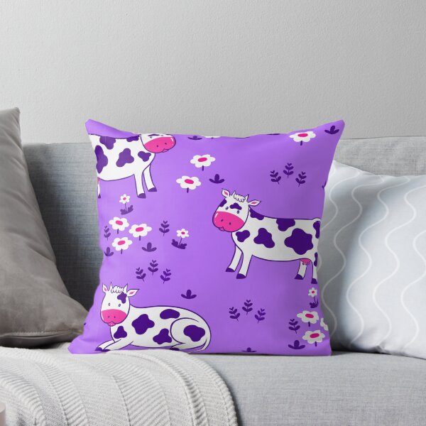 Item preview, purple cow print daisy floral  designed and sold by Gossip Rag.