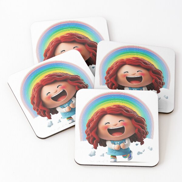 Item preview, happy feminine raibow character t-shirt designed and sold by Ladidia.