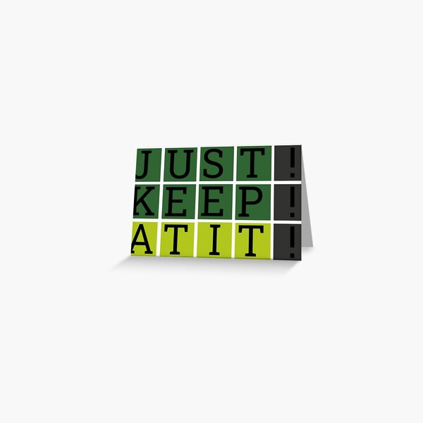 Vista previa del artículo con la obra «Wordle sigue así (estilo Wordle)», diseñado y vendido por FreeKos.