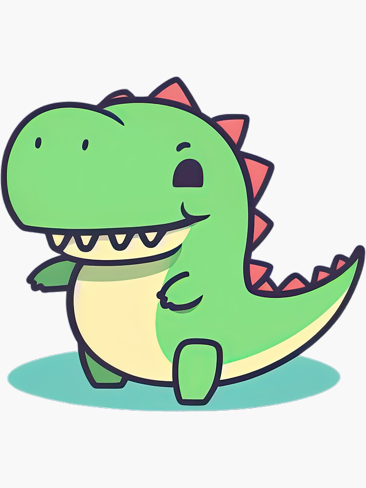 Adorable tiny dinosaur cartoon