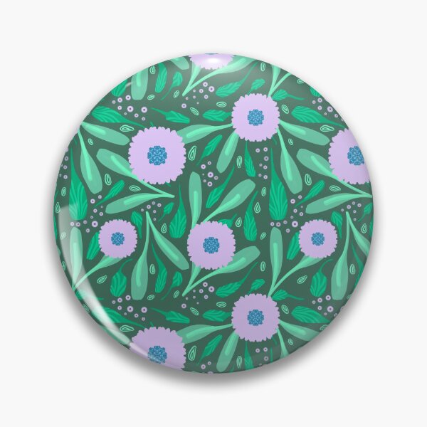 Artikelvorschau, White Pincushion Flower - Turquoise entworfen und verkauft von JaselviiStudio.