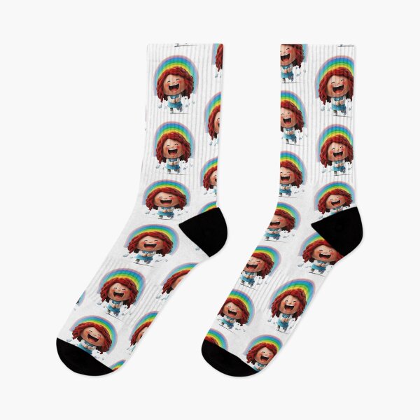Item preview, happy feminine raibow character t-shirt designed and sold by Ladidia.
