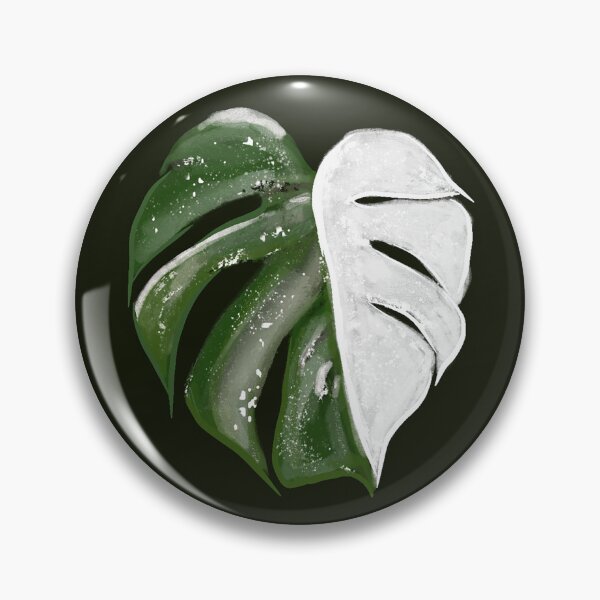 Artikelvorschau, Monstera Variegata Leaf Illustration on Black Background entworfen und verkauft von Lisa Jureczko.