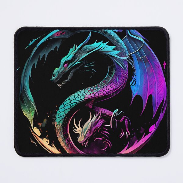 Item preview, Synthwave Yin Yang Dragon designed and sold by pedrogag.