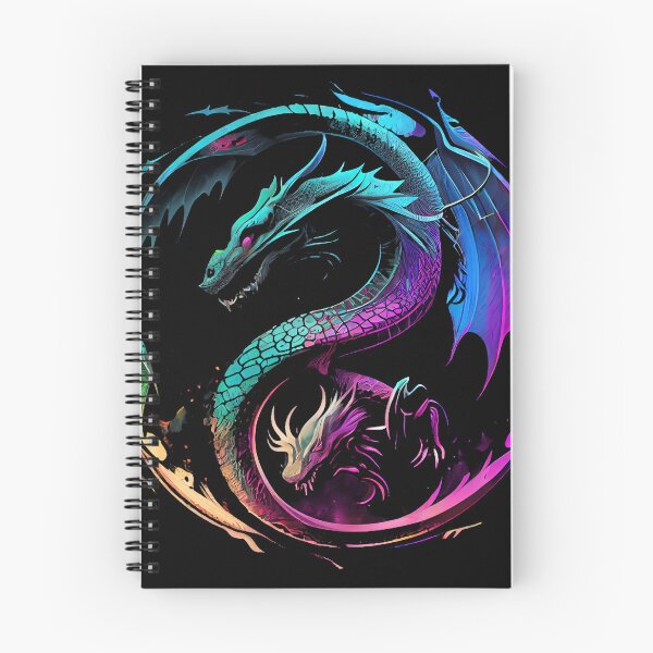 Item preview, Synthwave Yin Yang Dragon designed and sold by pedrogag.