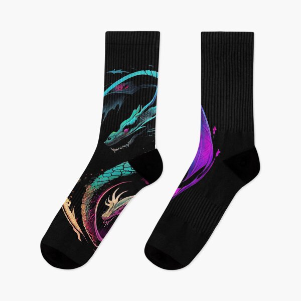 Item preview, Synthwave Yin Yang Dragon designed and sold by pedrogag.
