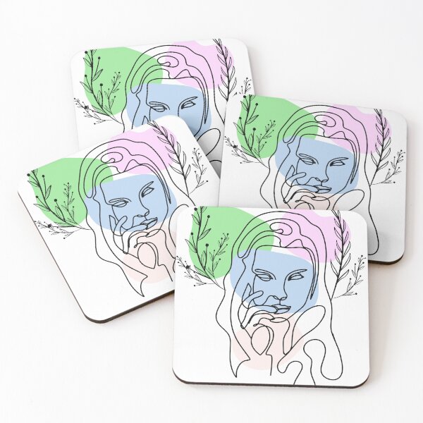 Aperçu de l'œuvre Fleurs Lineart Fille créée et vendue par Diamashop.