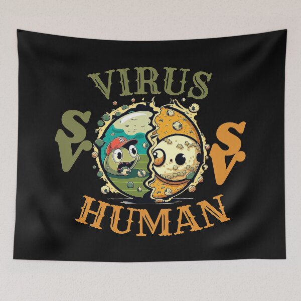 Item preview, funny virus vs human designed and sold by Pawtastic Prints.