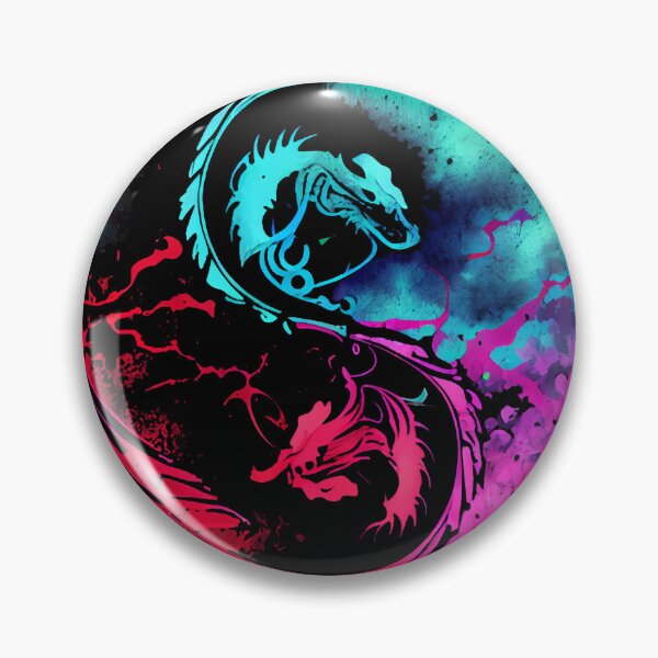 Item preview, Synthwave Yin Yang Dragon designed and sold by pedrogag.