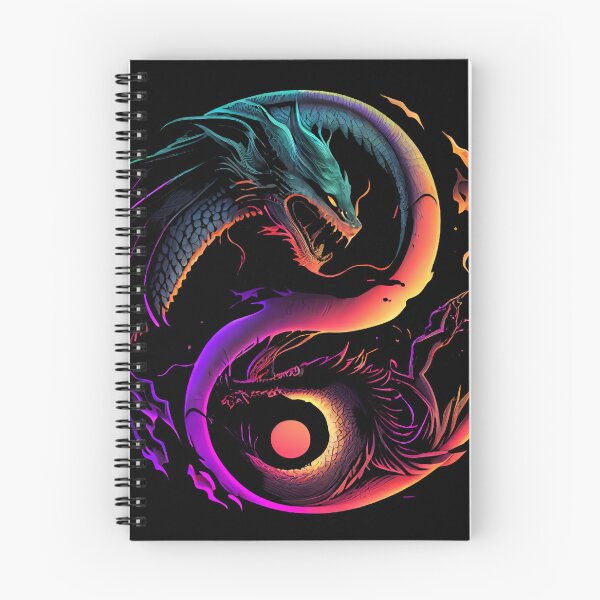 Item preview, Synthwave Yin Yang Dragon designed and sold by pedrogag.
