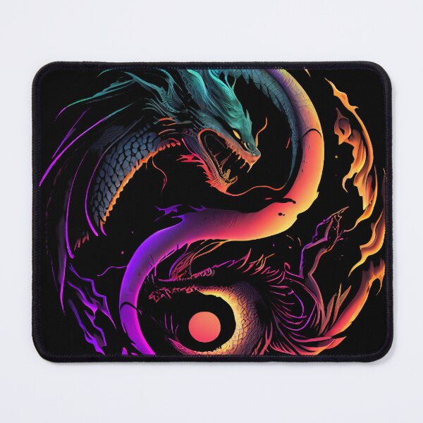 Item preview, Synthwave Yin Yang Dragon designed and sold by pedrogag.
