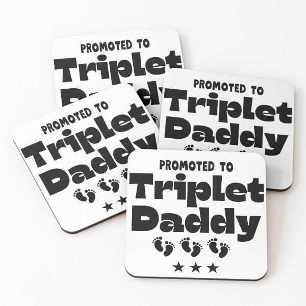 Item preview, Promoted to triplet daddy, gift for triplet father, dad  designed and sold by Adorable Designs.