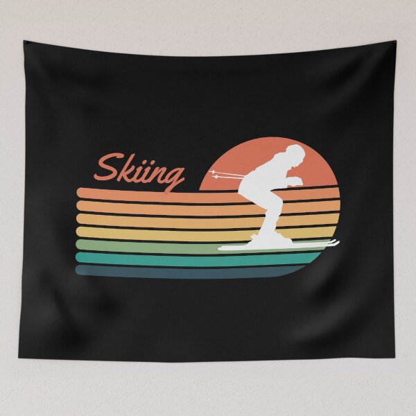 Item preview, Skiing Retro Sunset designed and sold by AlpacaSmokes.