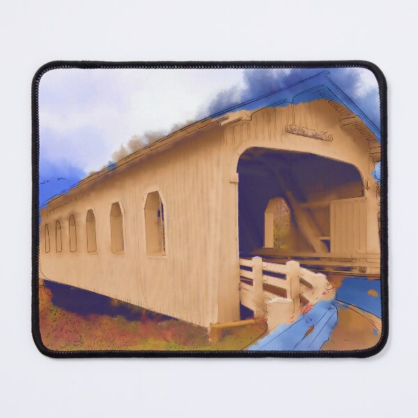 Item preview, Grave Creek Covered Bridge In Watercolor designed and sold by KirtTisdale.