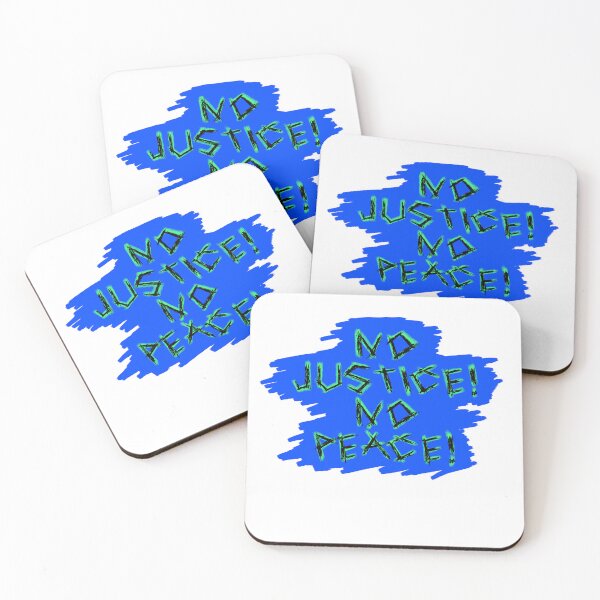 Item preview,  No Justice! No Peace! Design Lime Green Electric Blue designed and sold by PunksPress.