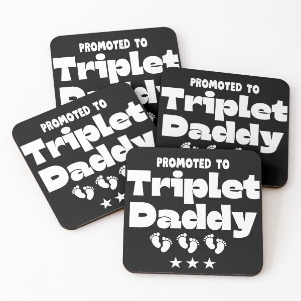 Item preview, Promoted to triplet daddy, gift for triplet father, dad  designed and sold by Adorable Designs.