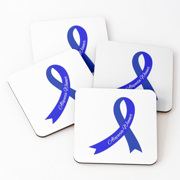 Item preview, Alopecia Blue Ribbon for Alopecia Awareness Month designed and sold by Winning Alopecia.