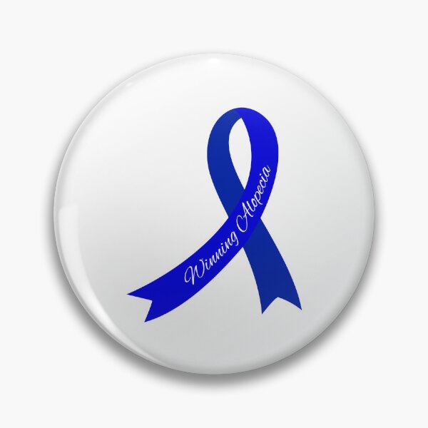 Item preview, Alopecia Blue Ribbon for Alopecia Awareness Month designed and sold by Winning Alopecia.