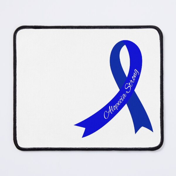 Item preview, Alopecia Blue Ribbon for Alopecia Awareness Month designed and sold by Winning Alopecia.