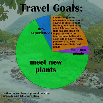 "Travel Goals - Botanical Housing Crisis Meme" Sticker for Sale by