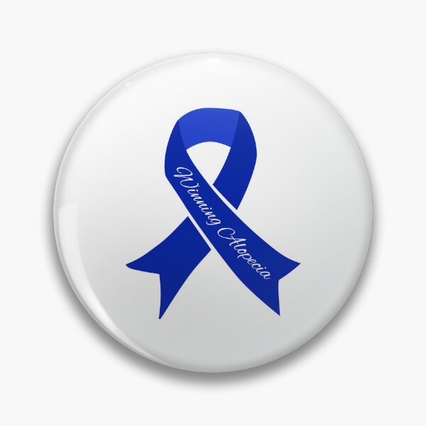 Item preview, Alopecia Blue Ribbon for Alopecia Awareness Month designed and sold by Winning Alopecia.